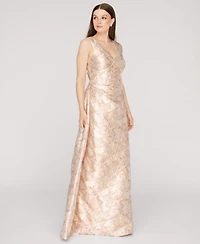 Js Collections Women's Deborah Sleeveless Side Wrap Gown