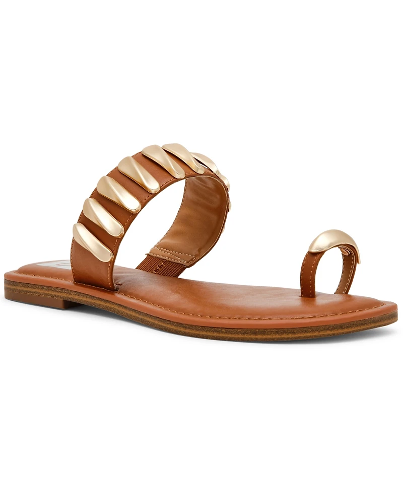 Dv Dolce Vita Women's Jayson Jewelry Embellished Thong Toe Ring Flat Sandals