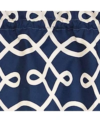 Rlf Home 100% Cotton High Quality Tracy Tailored Window Valance with 1.5" Rod Pocket 50" W X 12" L Navy