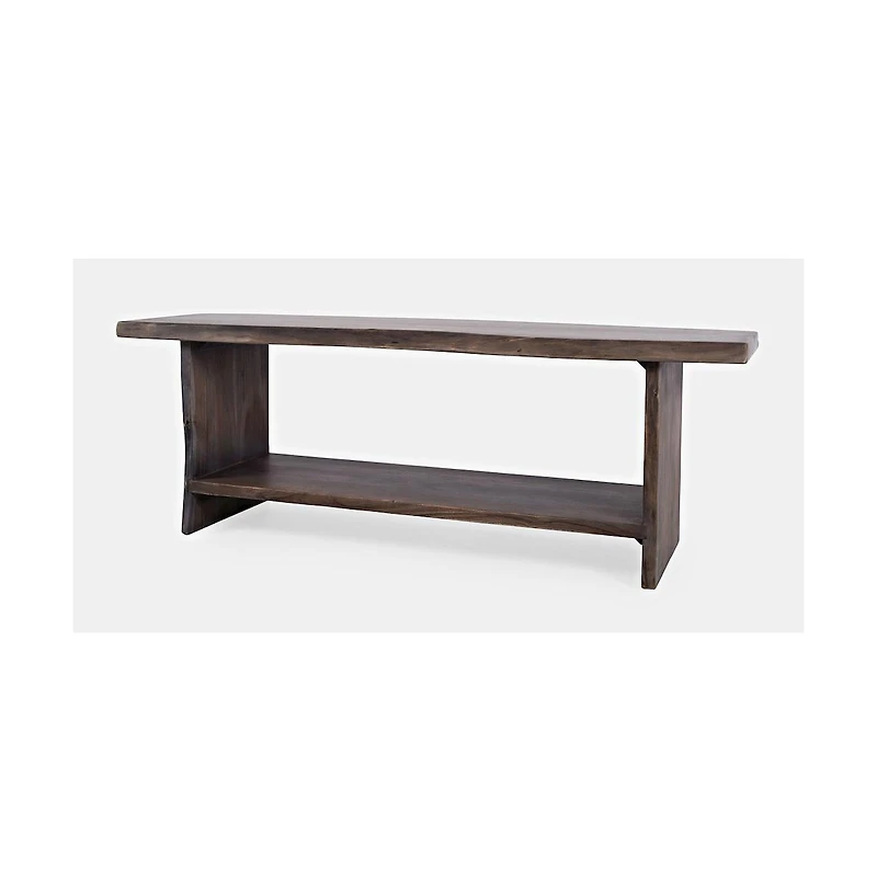 Jofran Cooper Modern Live Edge 52" Solid Wood Storage Bench
