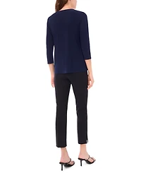 Msk Petite V-Neck Tulip Hem Top