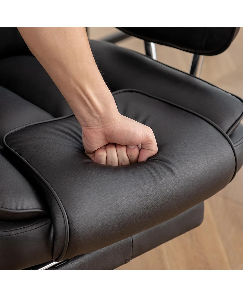 Streamdale Executive Chair with Footrest, Leather & Ergonomic
