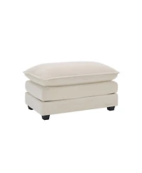 Streamdale Furniture Streamdale Beige Corduroy Ottoman Footstool for 2, 3, and 4 Seater Sofas