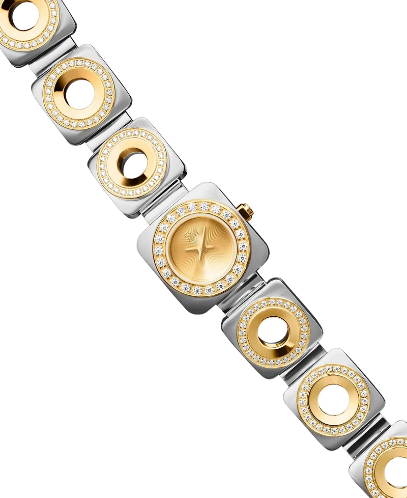 Jbw Chasm Japan Quartz Two-Tone 18k Gold-Plated and Stainless Steel Watch, 18mm