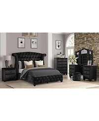 Streamdale Sophia Nightstand In Color Black Made With Wood