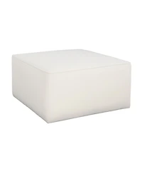 Streamdale Furniture Upholstered Square Ottoman, Cream