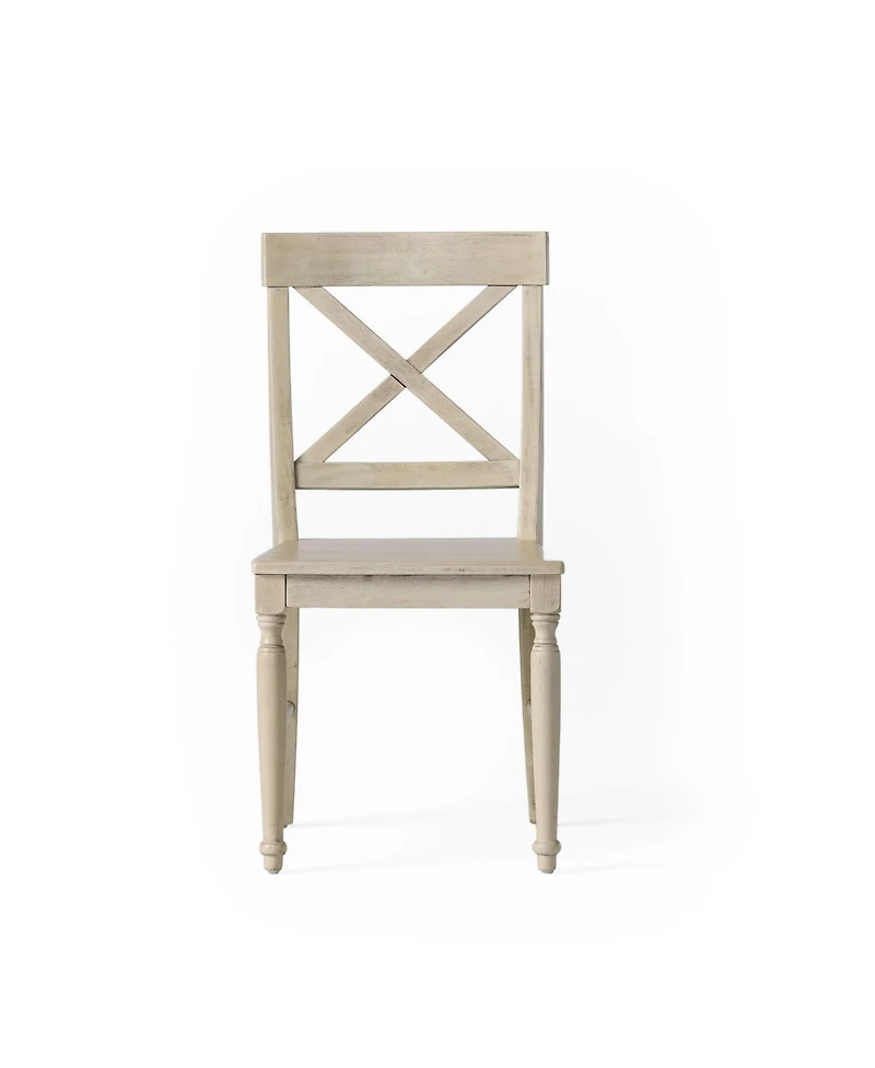 Streamdale Furniture Streamdale Acacia Wood Dining Chairs, 2-Pcs Set