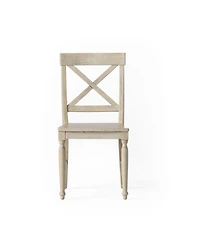 Streamdale Furniture Streamdale Acacia Wood Dining Chairs, 2-Pcs Set