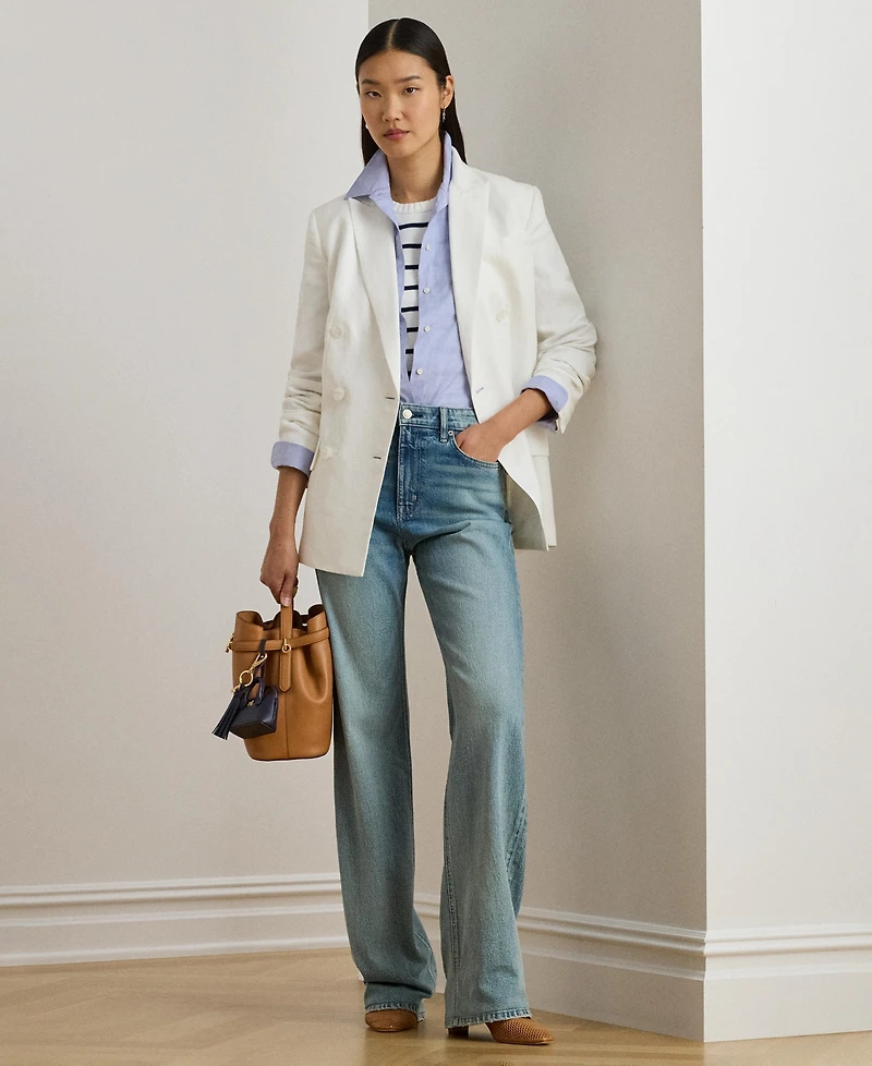 Lauren Ralph Women's Double-Breasted Twill Blazer