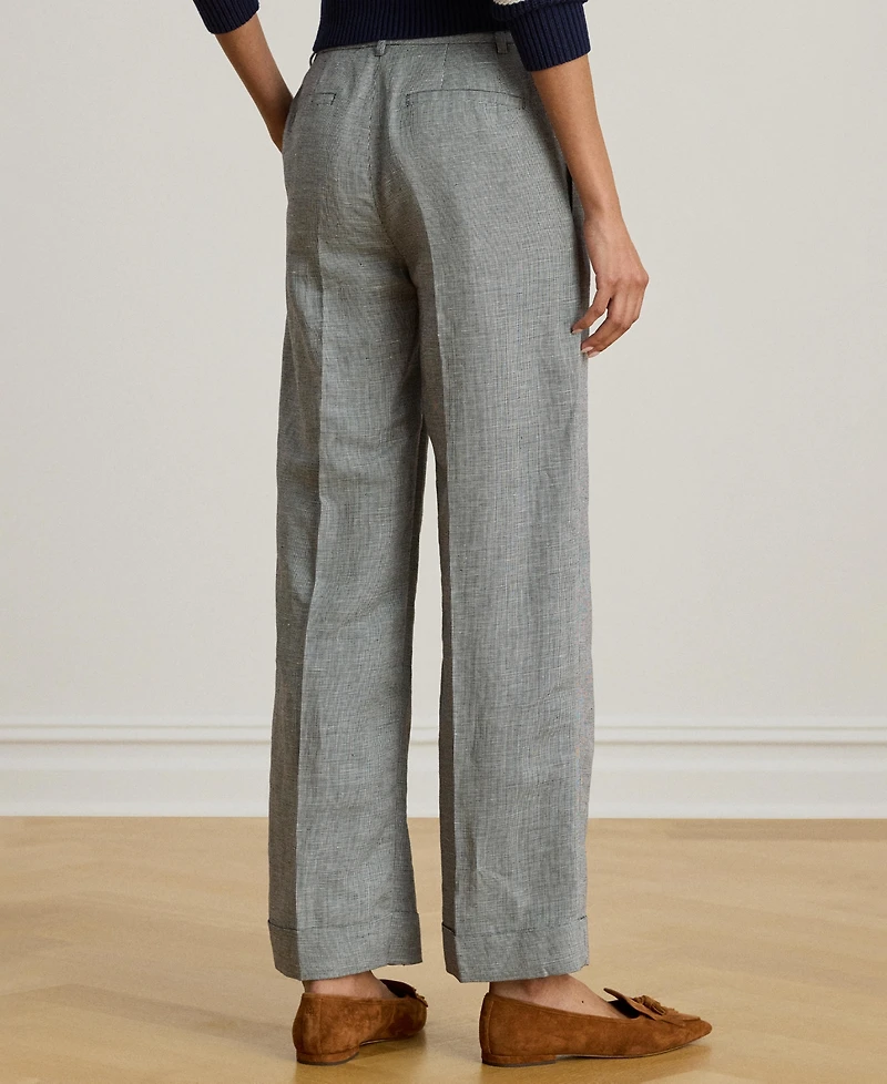 Lauren Ralph Women's Basket-Weave Cropped Pants