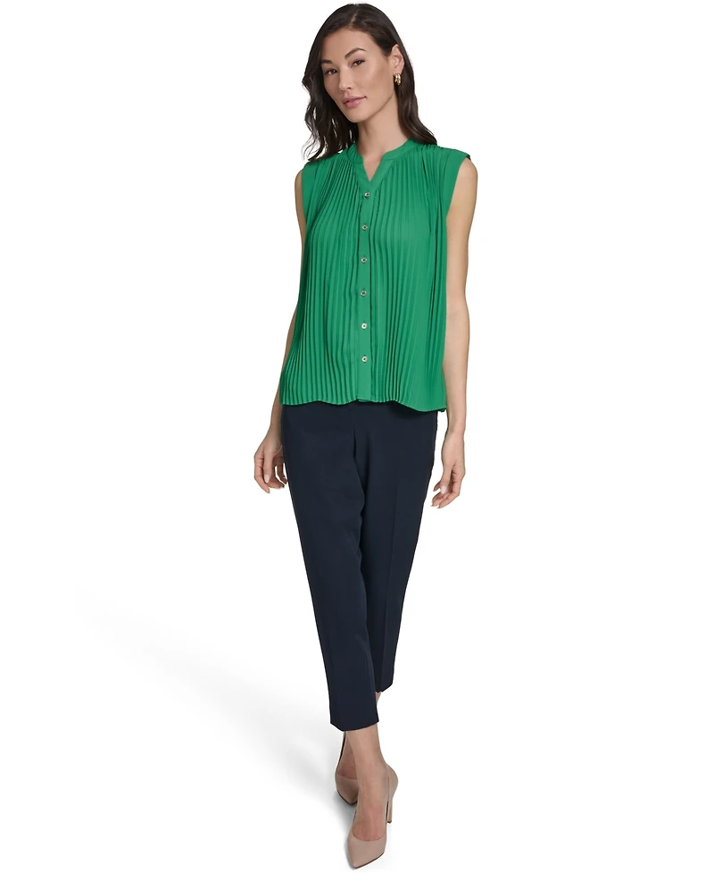 Tommy Hilfiger Women's Sleeveless Pleated Top