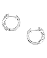 And Now This Crystal Pave Silver-Plated Brass Hoop Earrings, Macy's Exclusive