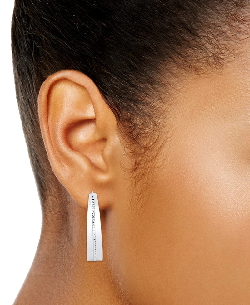 And Now This Graduated C Silver Plated Hoop Earrings, Macy's Exclusive