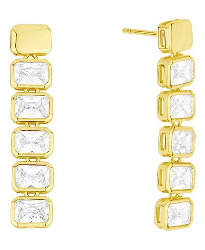 And Now This Cubic Zirconia 18k Gold-Plated Brass Drop Earrings, Macy's Exclusive
