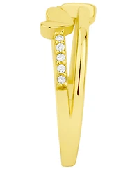 And Now This 2-Pc. Cubic Zirconia 18k Gold Plated Brass Ring Set, Macy's Exclusive