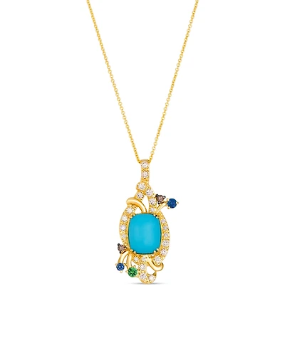 Le Vian Multi-Gemstone (2.75 ct. t.w.) and Diamond (0.35 ct. t.w.) Pendant Necklace in 14k Honey Gold
