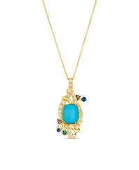Le Vian Multi-Gemstone (2.75 ct. t.w.) and Diamond (0.35 ct. t.w.) Pendant Necklace in 14k Honey Gold