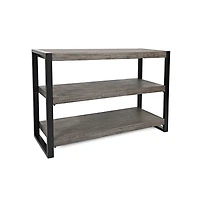 Jofran Pinnacle Modern Loft Iron and Wood Grey Sofa Table