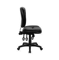 Emma+Oliver Mid-Back Ergonomic Task Office Chair with Pillow Top, Multifunction Swivel Design