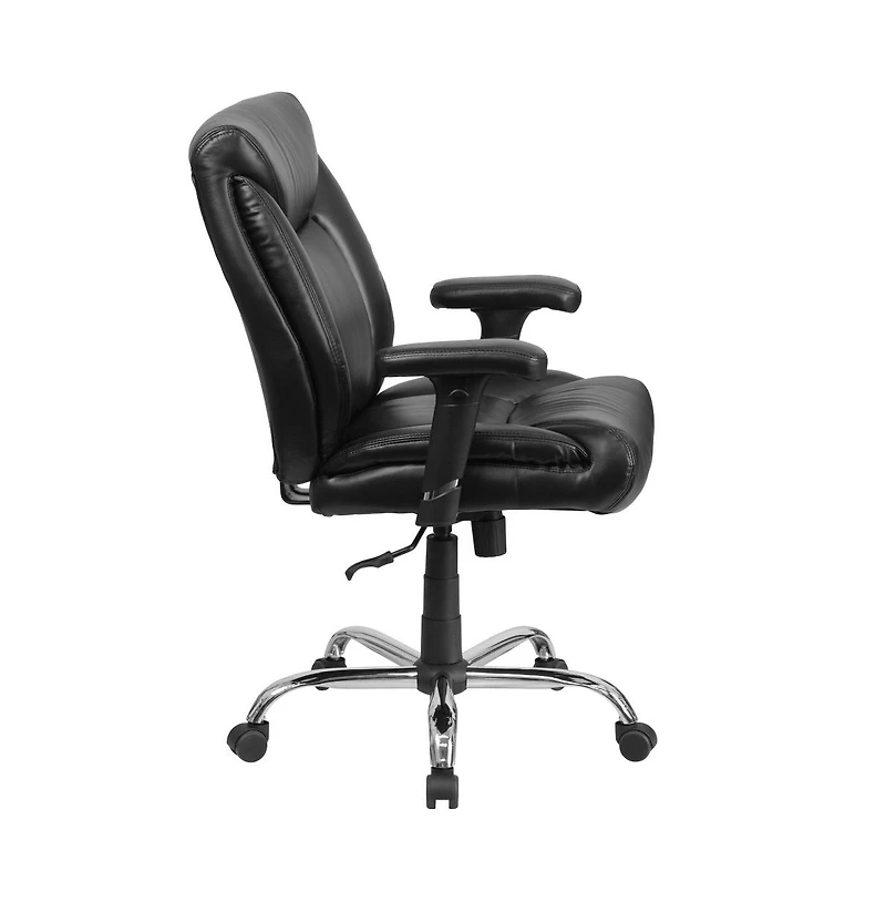 Emma+Oliver 400 lb. Big & Tall Mid-Back Deep Tufted Ergonomic Task Office Chair & Arms
