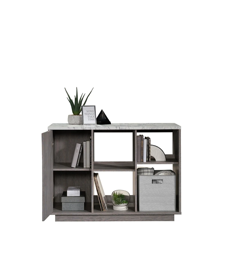 Lovmor Modern Gray Storage Solution with 2 Adjustable Shelves for Living Room Guest Room and Entryway