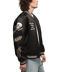 Lucky Brand Men's Satin Varsity Regular-Fit Jacket