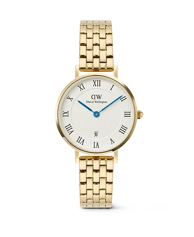 Daniel Wellington Women's Date Gold-Tone Stainless Steel Watch, 28mm