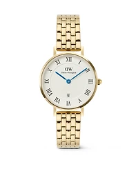 Daniel Wellington Women's Date Gold-Tone Stainless Steel Watch, 28mm