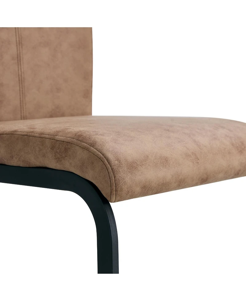 Streamdale Furniture Dining Chairs, Tech Cloth High Back Upholstered Side Chair (Set of 2)