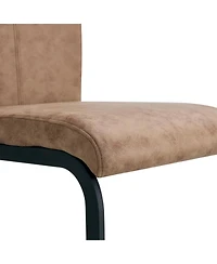 Streamdale Furniture Dining Chairs, Tech Cloth High Back Upholstered Side Chair (Set of 2)