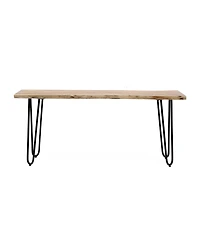 Streamdale Furniture Modern Industrial Acacia Wood Dining Bench