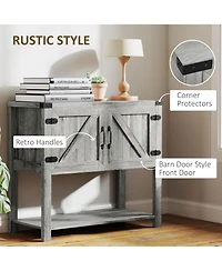 Homcom Multipurpose Corner Pantry w/Buffet Server Countertop Surface, Easy To Clean