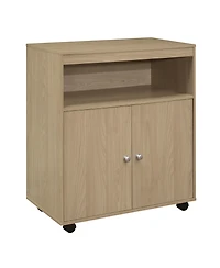 Kings Brand Furniture Vericombe 2-Door Accent Cabinet Microwave Kitchen Cart