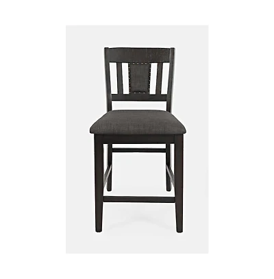 Jofran Upholstered Slatback Counter Height Stool with Nailhead Trim (Set of 2)