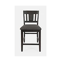 Jofran Upholstered Slatback Counter Height Stool with Nailhead Trim (Set of 2)