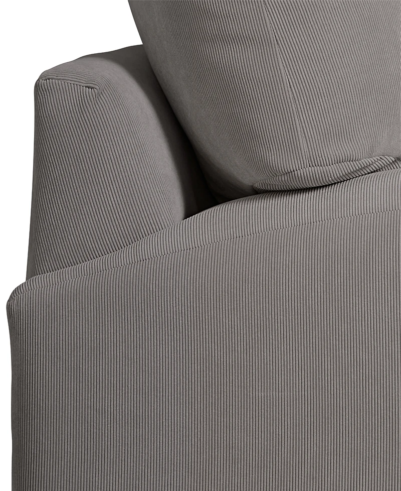 Closeout! Rhyder 5-Pc. Fabric Sectional Sofa with Armless Chair, Created for Macy's