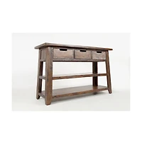 Jofran Painted Canyon Rustic Solid Acacia 50" Sofa Table