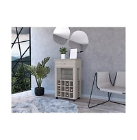 Lovmor 12 - Bottle Wine Cabinet with Four Legs Open Shelf and 27.44in Top