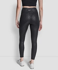 Dkny Women's Printed High-Wasit Fitness Tights