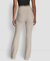 Dkny Women's Thermal High Waist Flare Pants
