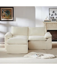 Streamdale Furniture Modern corduroy cloud sofa, freely combined, comfortable sitting experience