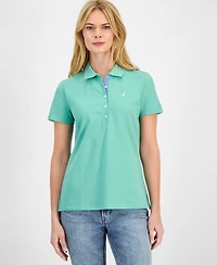 Nautica Jeans Women's Short-Sleeve Polo-Collar Shirt