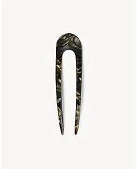 Machete French Hair Pin in Midnight Horn