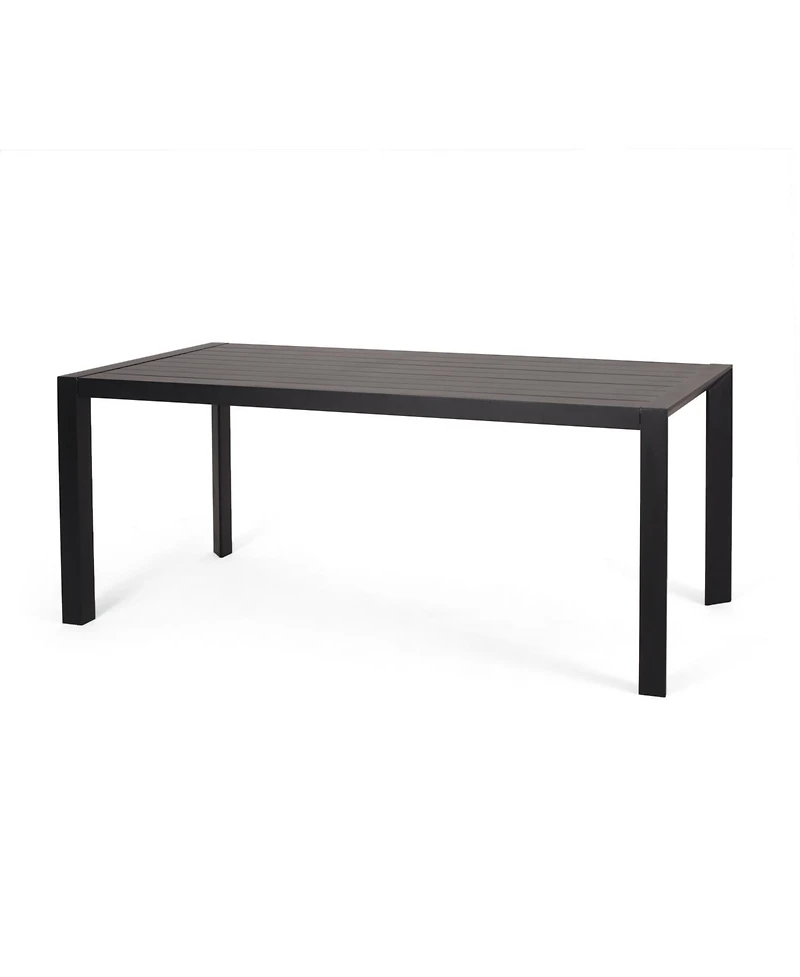 Streamdale Furniture Modern Aluminum Slat Outdoor Dining Table