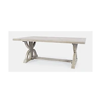 Jofran Fairview Transitional Herringbone Distressed Acacia Coffee Table