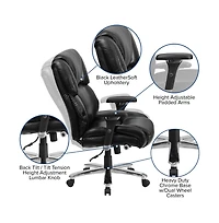 Emma+Oliver + 400 lb Big & Tall + Upholstered (Tufted) + Lumbar Knob Ergonomic + Office Chair