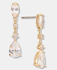Anne Klein Cubic Zirconia Linear Drop Earrings