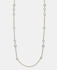Anne Klein Cubic Zirconia Stationed Strand Necklace, 42" + 3" extender