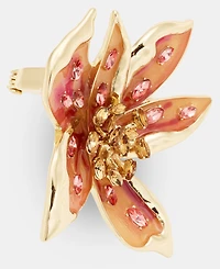 Anne Klein Crystal Flower Pin
