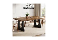 Tribesigns Large Dining Table for 6-8 People, Home Furniture (Dark Brown)